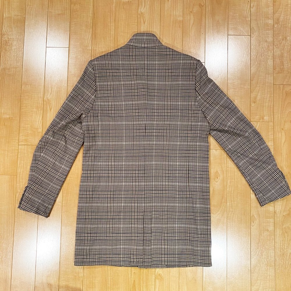 H&M Patterned Coat Beige/Plaid - Picture 2 of 5